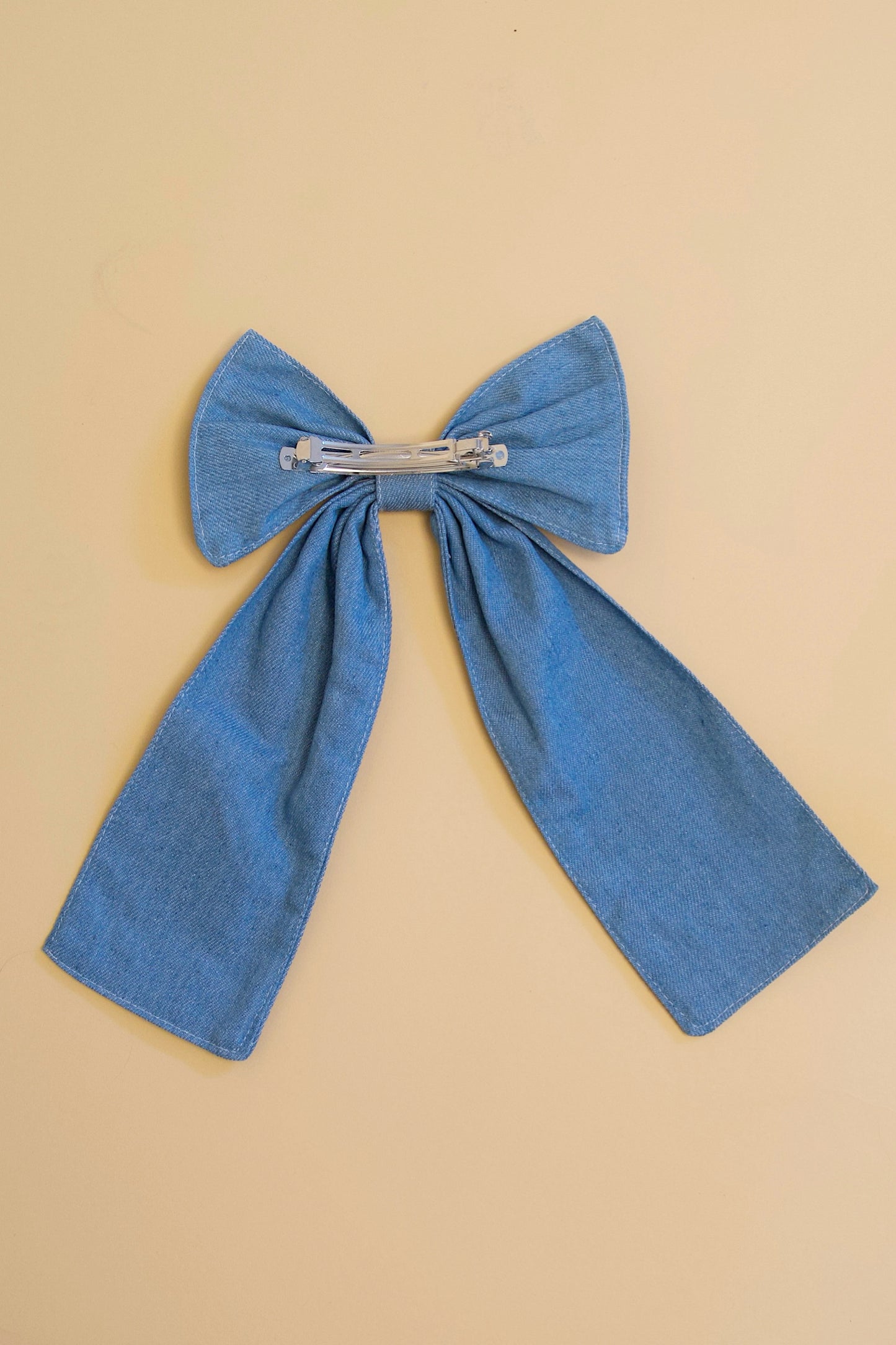 Large Denim Bow