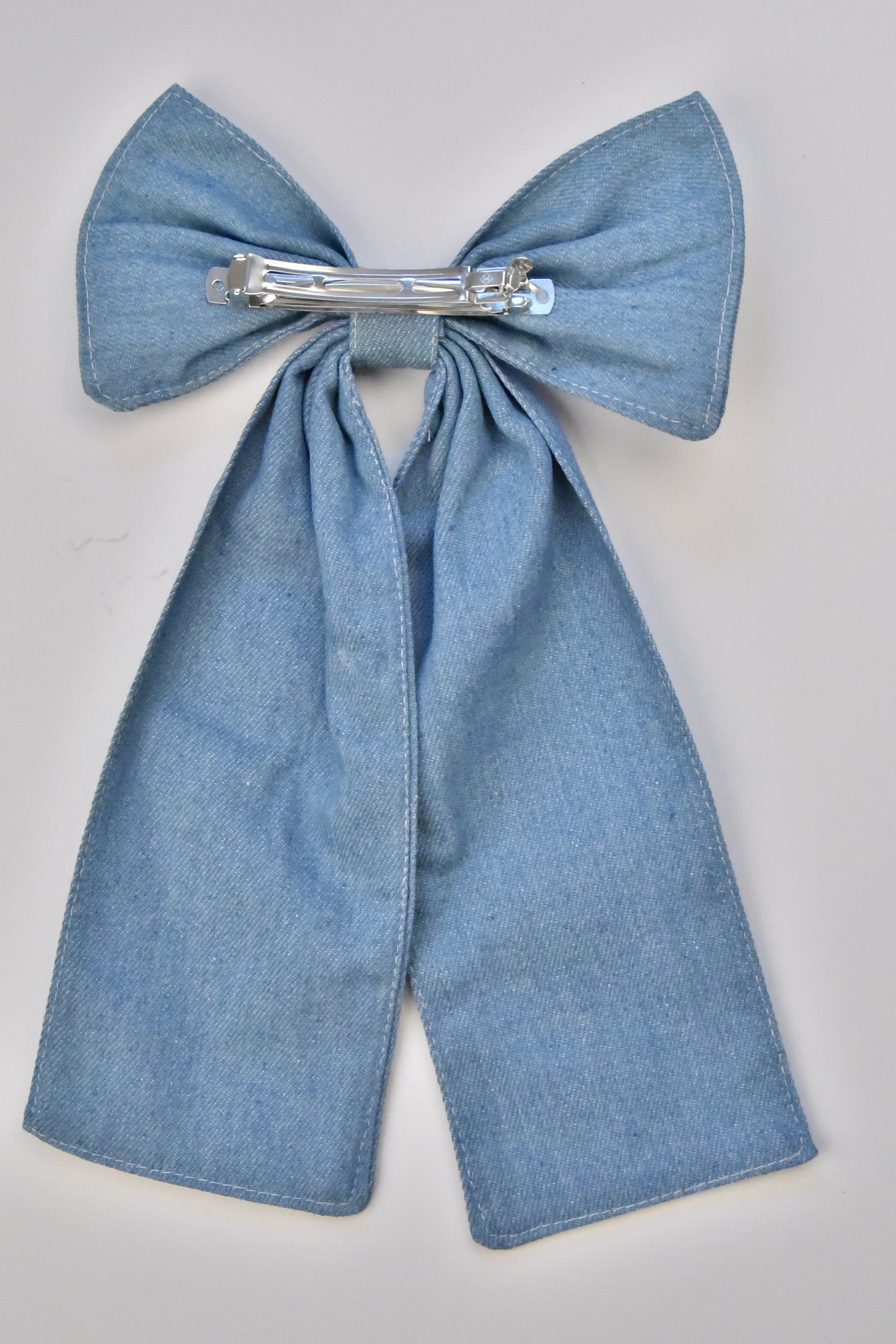 Large Denim Bow