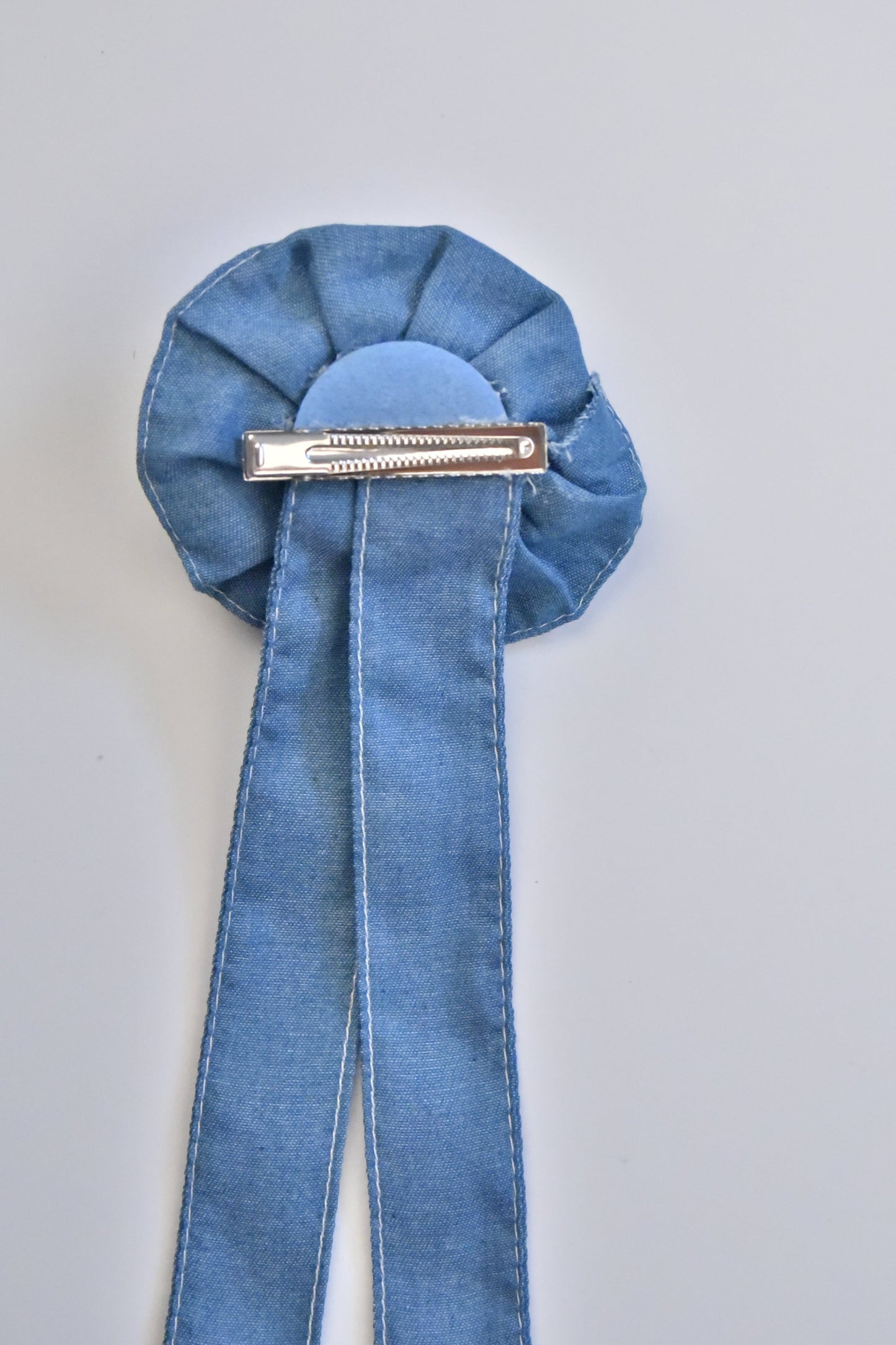 Denim Flower Bow