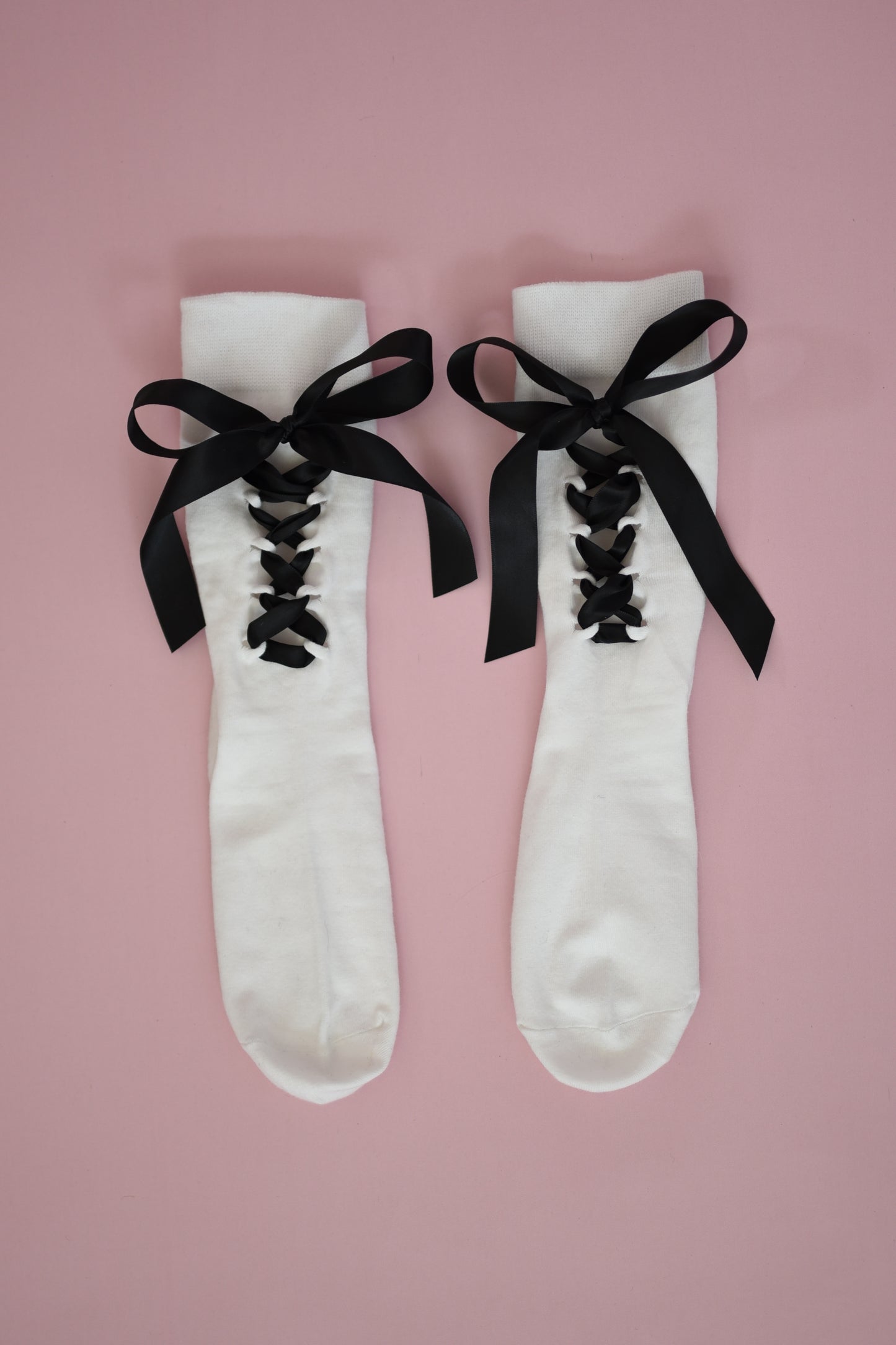 Lace Up Bow Socks