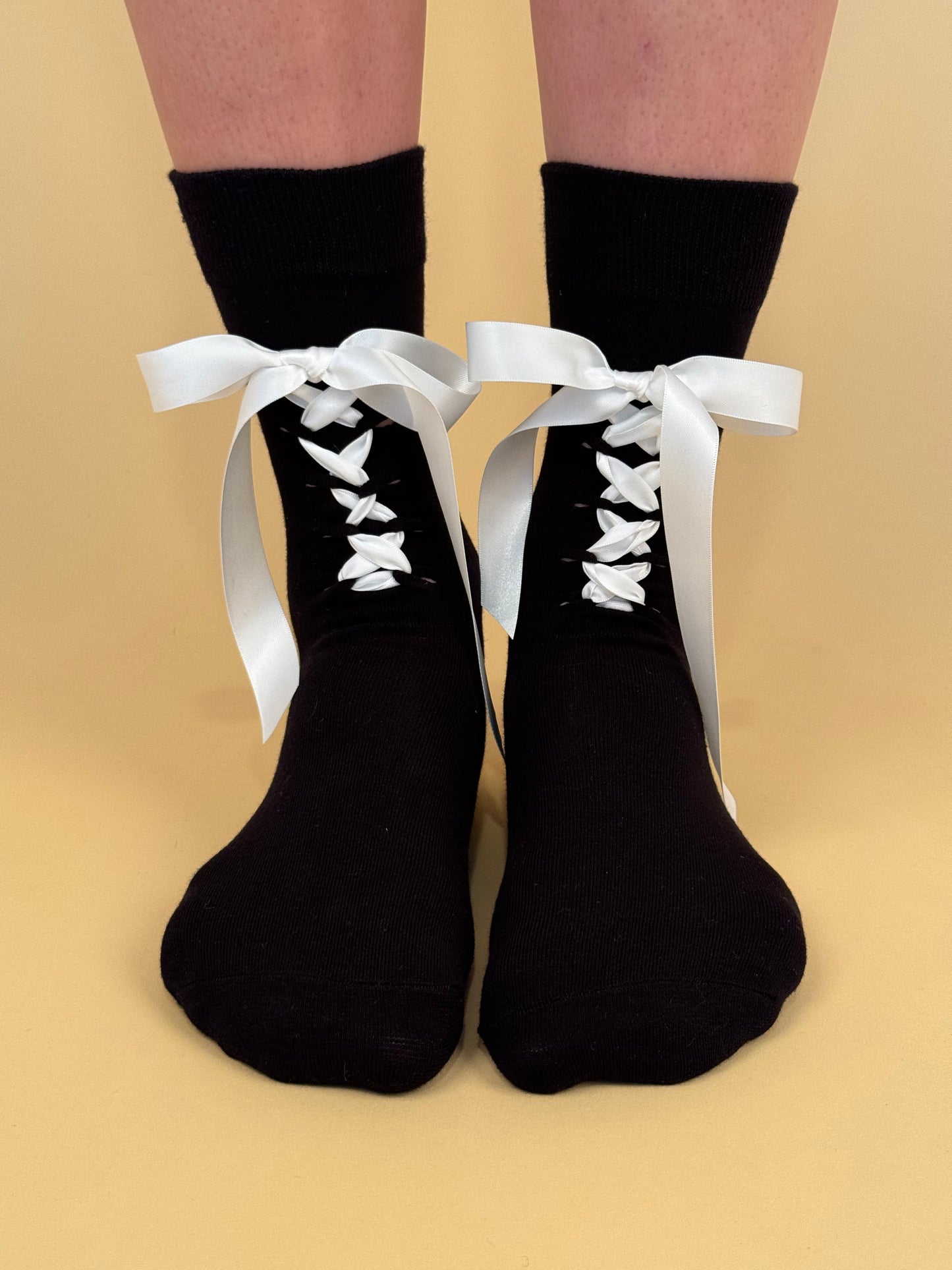 Lace Up Bow Socks
