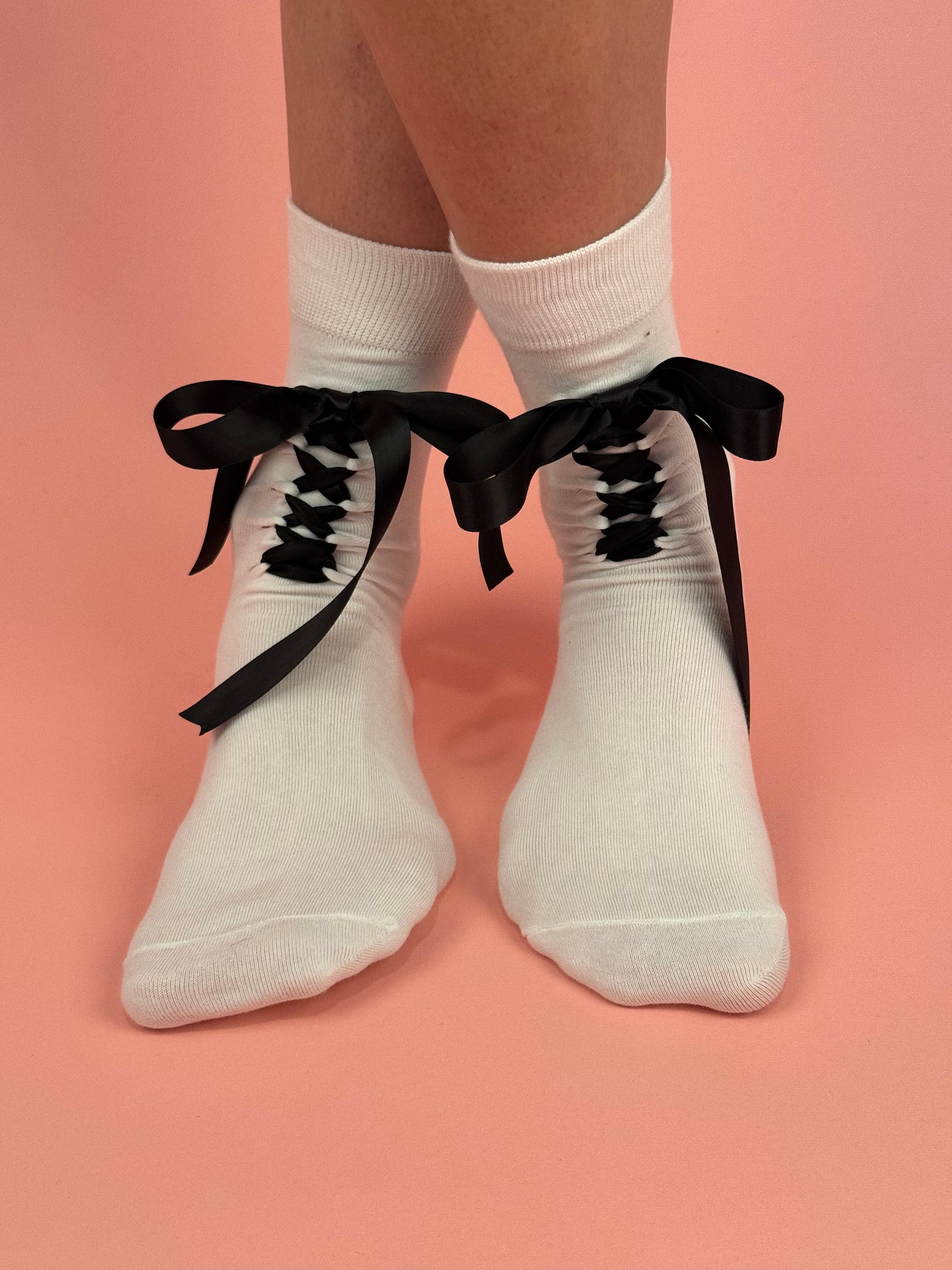 Lace Up Bow Socks