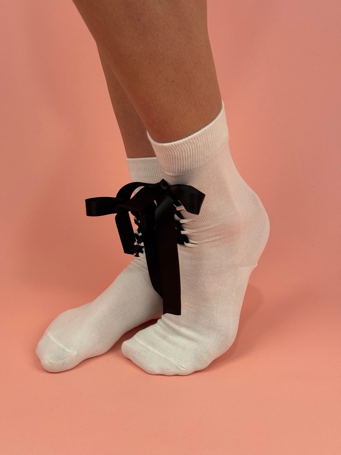 Lace Up Bow Socks