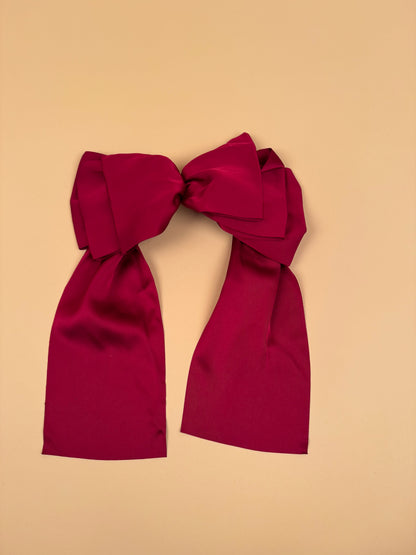 Ruffled Silk Bow